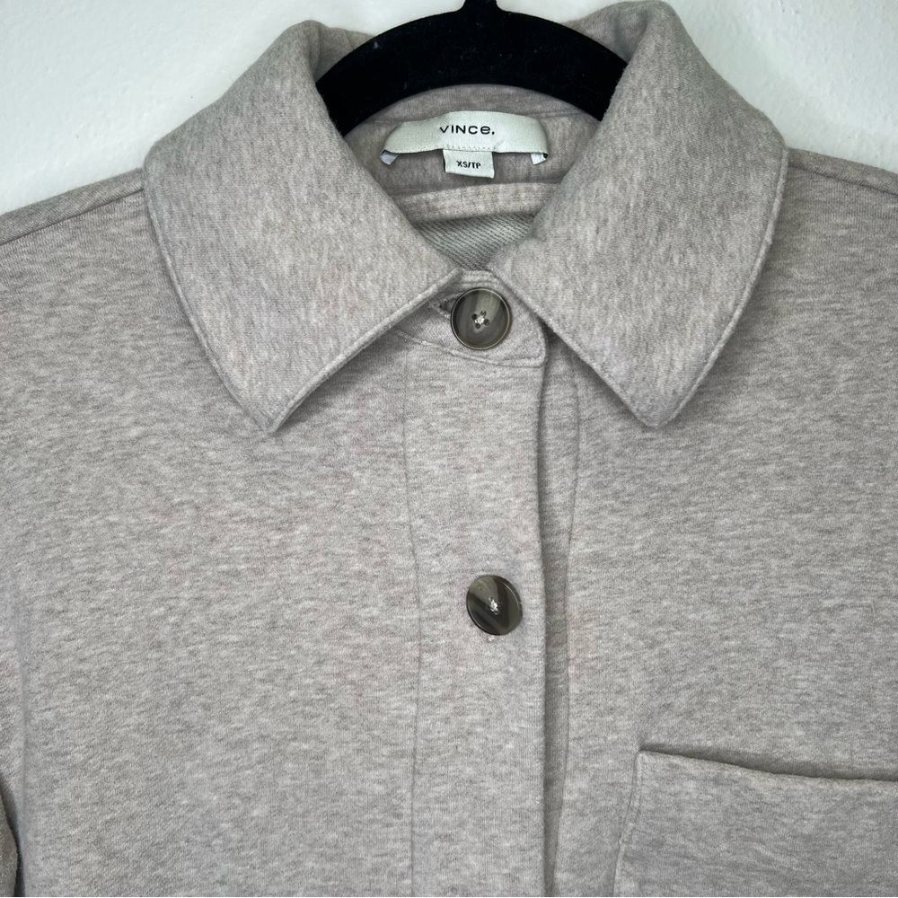 VINCE Womens oversized soft shirt tan jacket shacket size XS - Picture 5 of 13